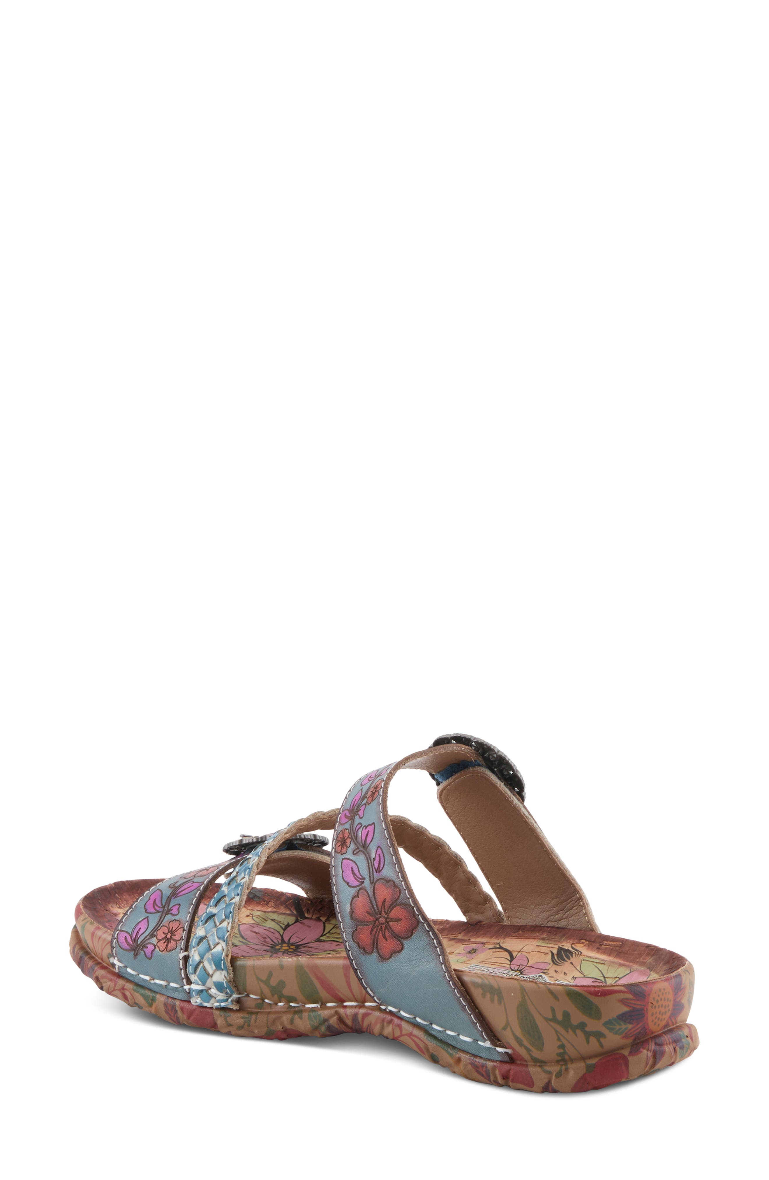 On the Road Slide Sandal, Alternate, color, BLUE MULTI