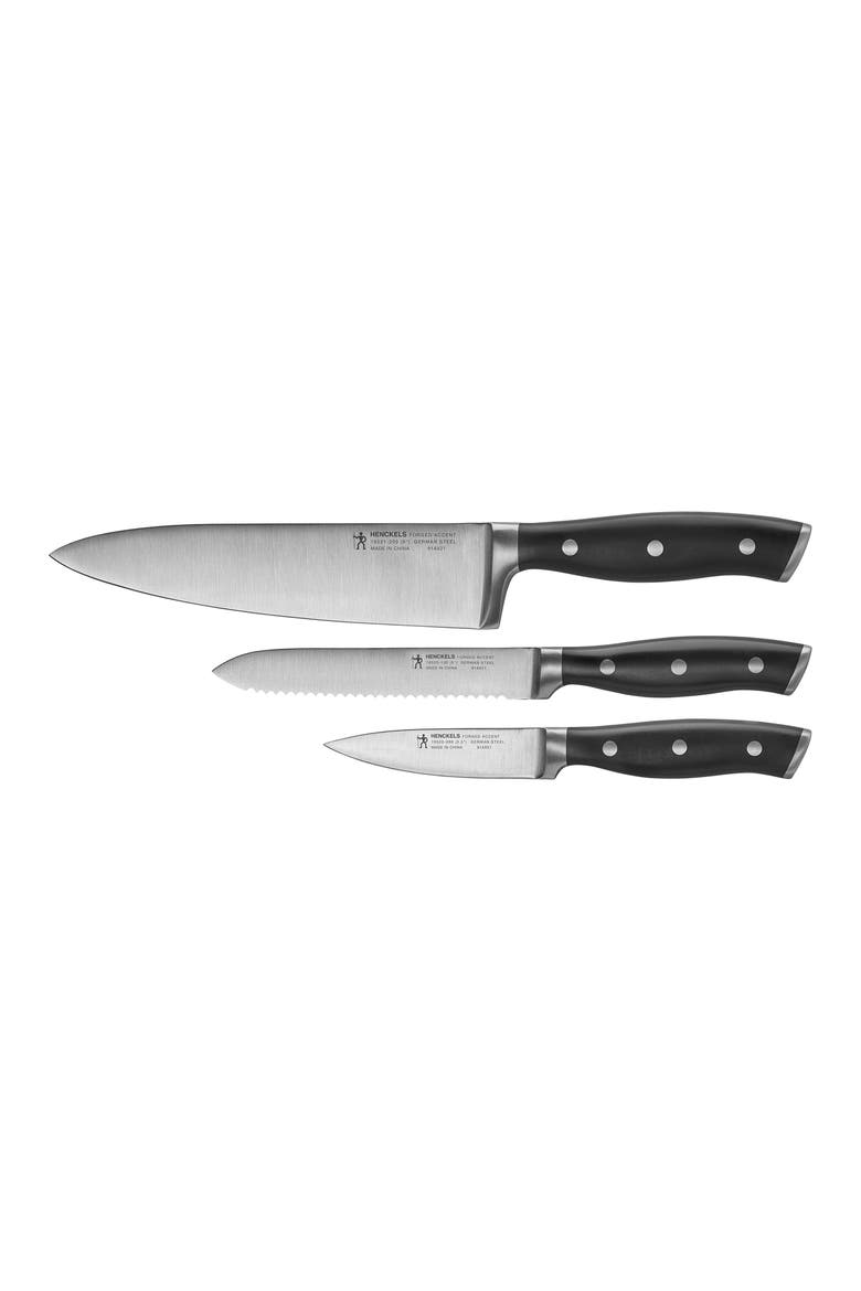 Forged Accent Knife 3-Piece Set, Main, color, STAINLESS STEEL