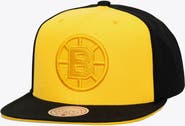 Mitchell & Ness Men's Mitchell & Ness Gold/Black Boston Bruins Color Pop Snapback Hat