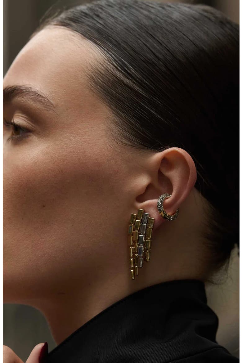 Lili Pavé Hoop Ear Cuff, Alternate, color, GOLD/ PAVE