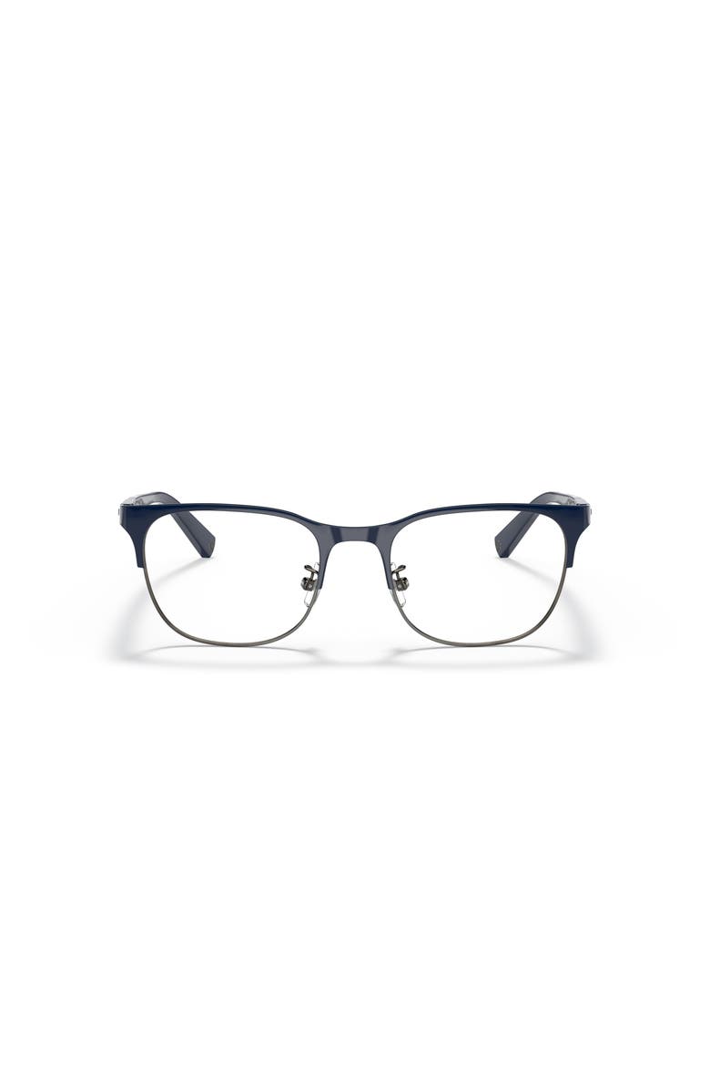 COACH 51mm Round optical glasses, Alternate, color, Blue