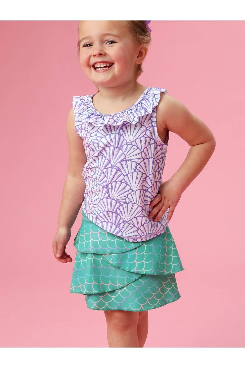 Active Princess Tiered Skort, Alternate, color, Marine Green Scales