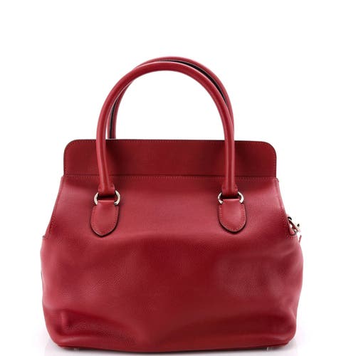 Pre-owned Hermes  Hermes Toolbox Bag Evercolor 26 In Burgundy