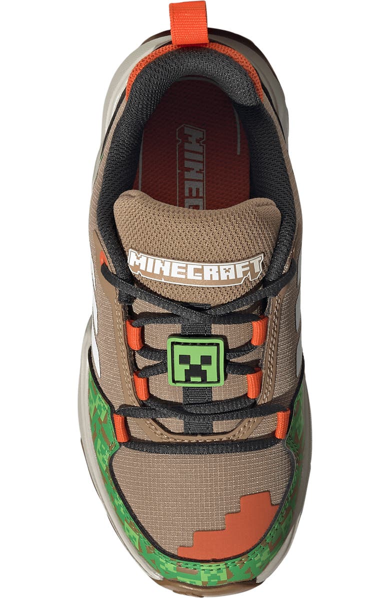 adidas x Minecraft<sup>®</sup> Kids' Terrex Ax4r Mid Hiking Shoe, Alternate, color, Cardboard/ White/ Orange