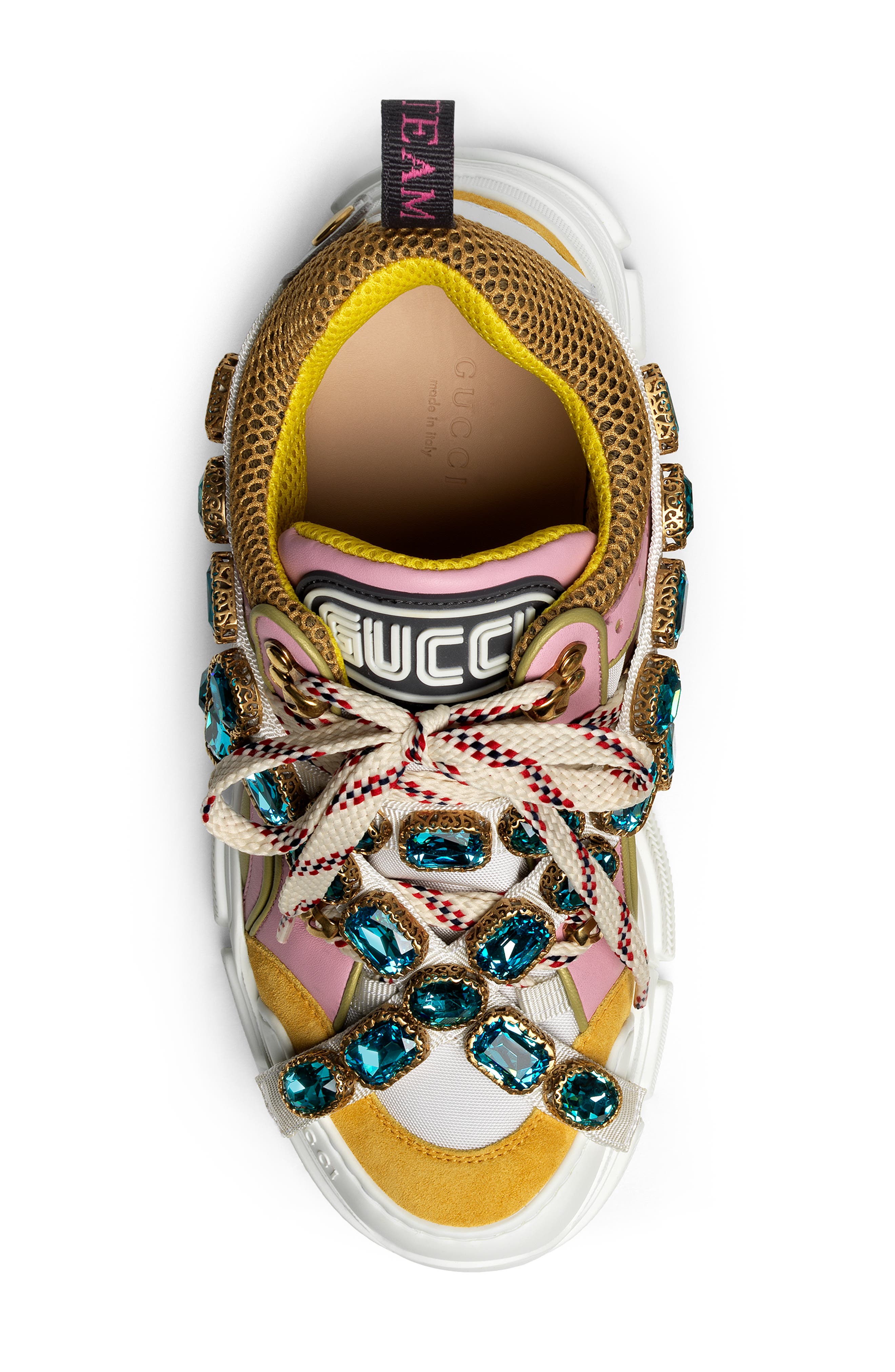 Flashtrek Jewel Embellished Sneaker, Alternate, color, PINK/ YELLOW/ BLUE