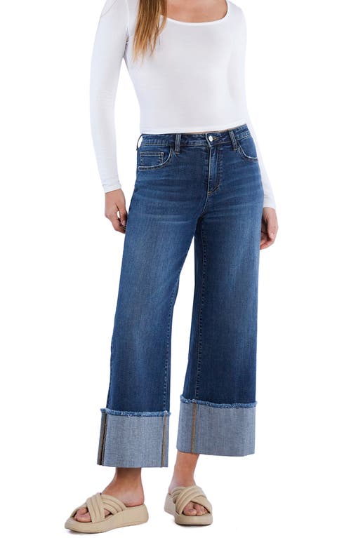 WASH LAB DENIM WASH LAB DENIM ISSY CUFFED ANKLE WIDE LEG JEANS