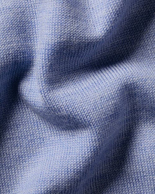 Charles Tyrwhitt Merino Zip Neck Long Sleeve Sweater In Blue