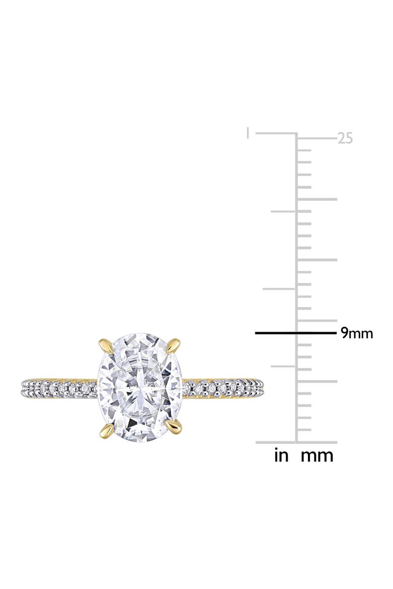 14K Yellow Gold Created Moissanite Engagement Ring, Alternate, color, GOLD