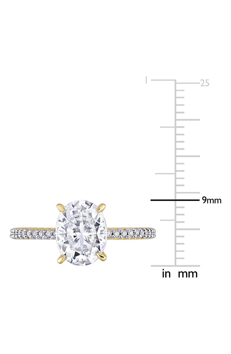 DELMAR 14K Yellow Gold Created Moissanite Engagement Ring, Alternate, color, Gold