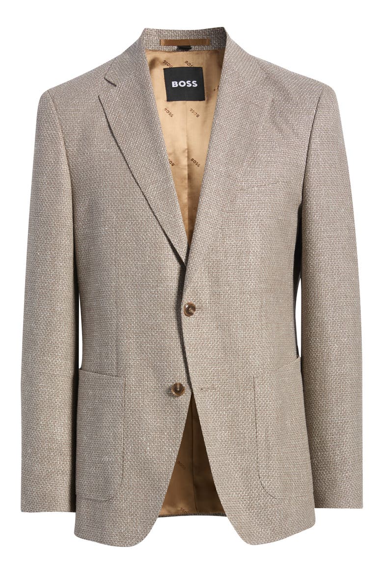 Hutson Slim Fit Tan Mélange Knit Wool Blend Sport Coat, Alternate, color, MEDIUM BEIGE