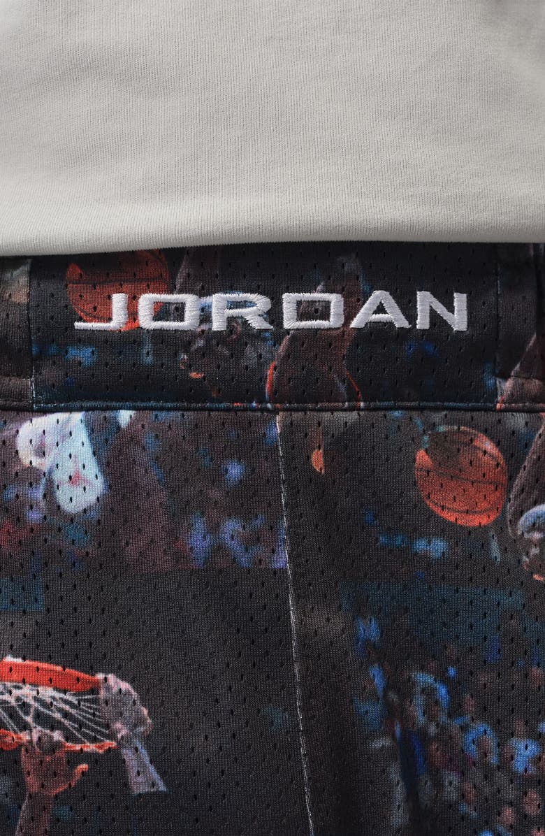 Jordan Flight Oversize Cat Scratch Mesh Shorts, Alternate, color, Black