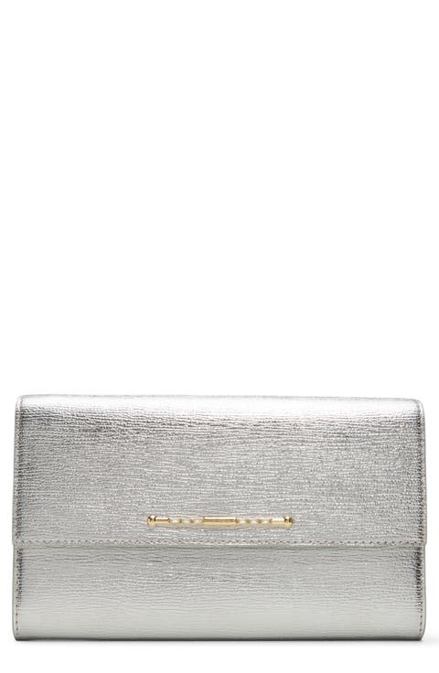 Kira Leather Flap Clutch