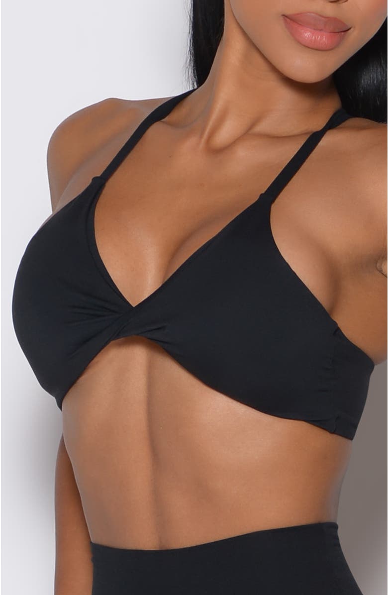 Bombshell Sportswear Twist Mini Bra, Alternate, color, Black