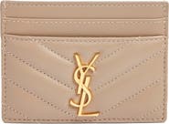 Saint Laurent Cassandra Matelassé Leather Card Case