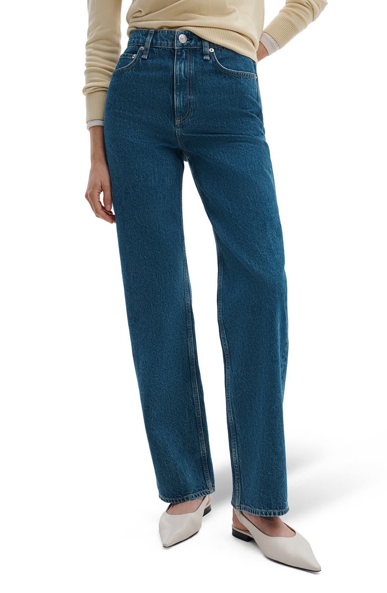 rag & bone Shea High Waist Straight Leg Jeans, Main, color, Cornflower