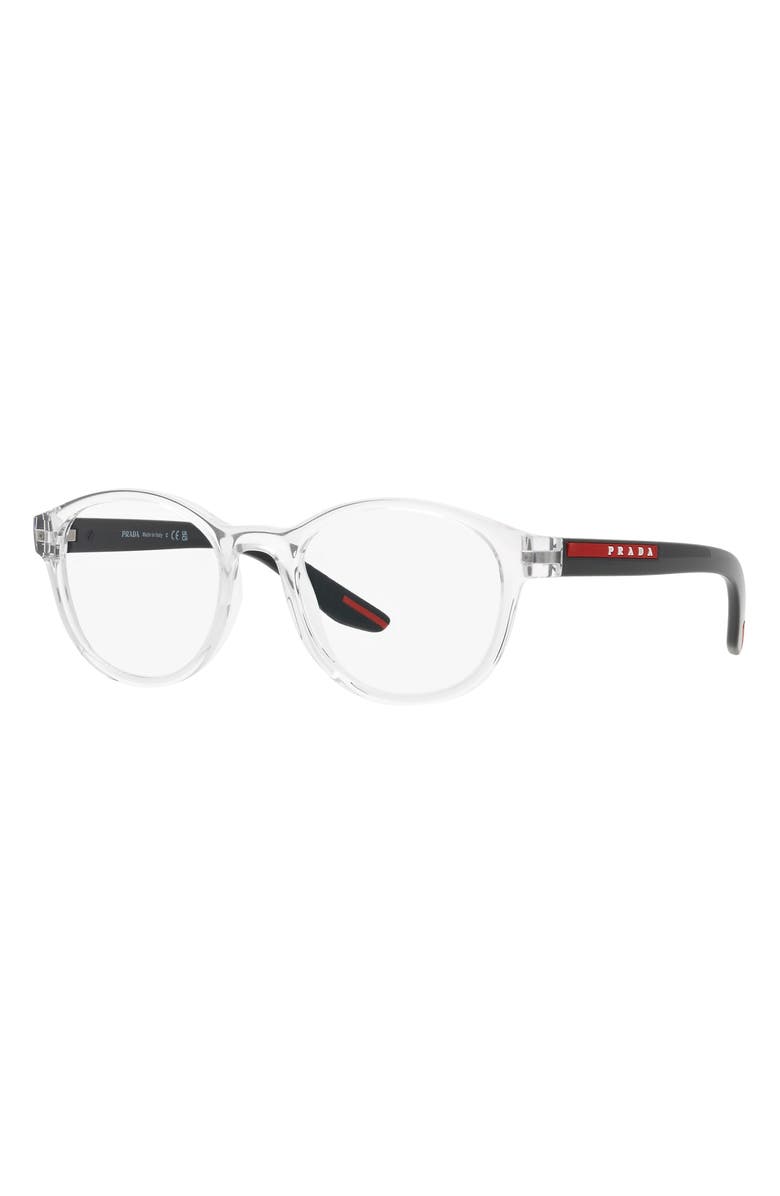 Prada Linea Rossa 53mm Phantos Optical Glasses, Alternate, color, Crystal