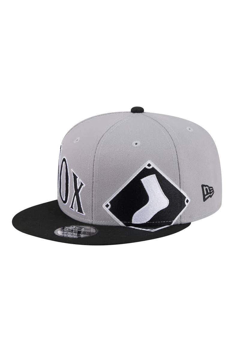 Men's New Era Gray/Black Chicago White Sox Stretched Two-Tone 9FIFTY Adjustable Hat, Main, color, Gray