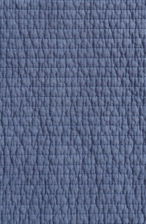Nautica Seashore Stitch Enzyme Washed Reversible Quilt Set In Navy