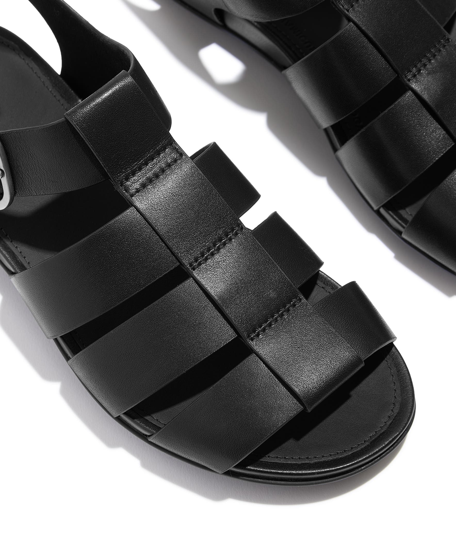 FitFlop Gracie Lea Fisherman Sandals, Alternate, color, Black