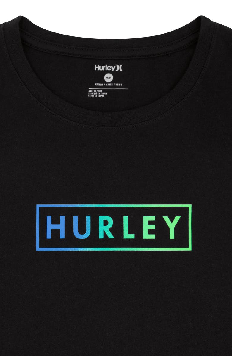 Hurley Boxed Logo Cotton Graphic T-Shirt, Alternate, color, 