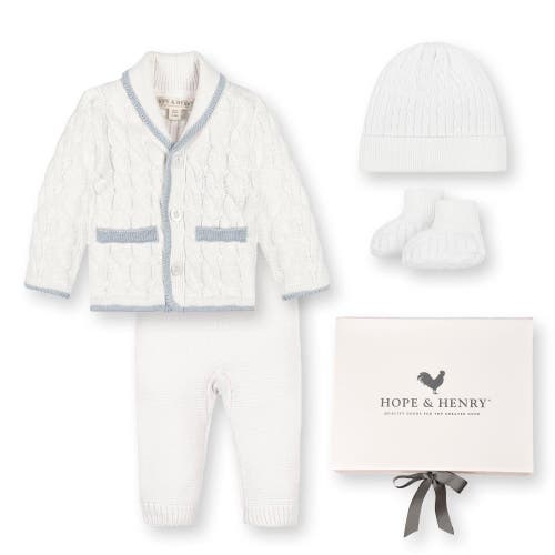 HOPE & HENRY HOPE & HENRY BABY ORGANIC 5 PIECE KNIT GIFT SET WITH BOX, INFANT