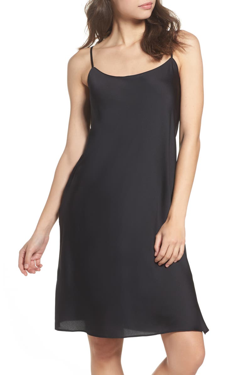 Natori Feathers Satin Chemise, Main, color,