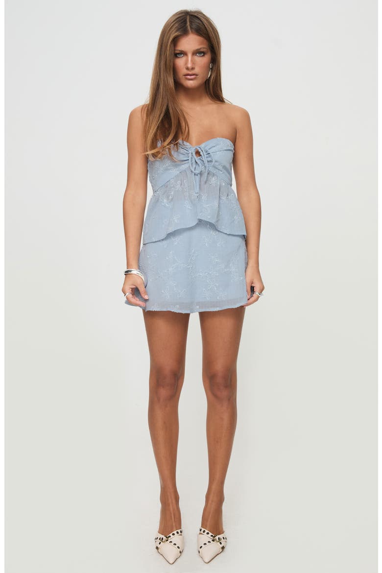 Rosenberg Embroidered Strapless Top, Alternate, color, BLUE