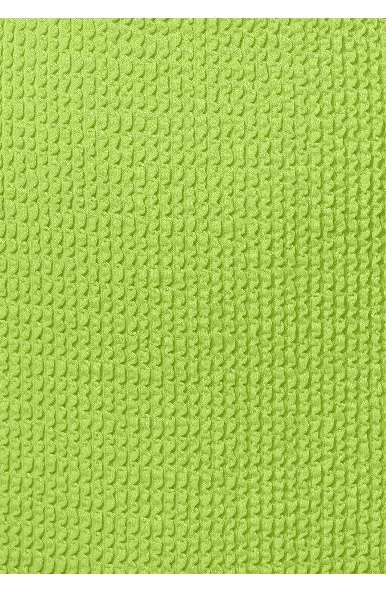 Swimsuits for All Crinkle Lettuce Trim Bikini Top, Alternate, color, Lime