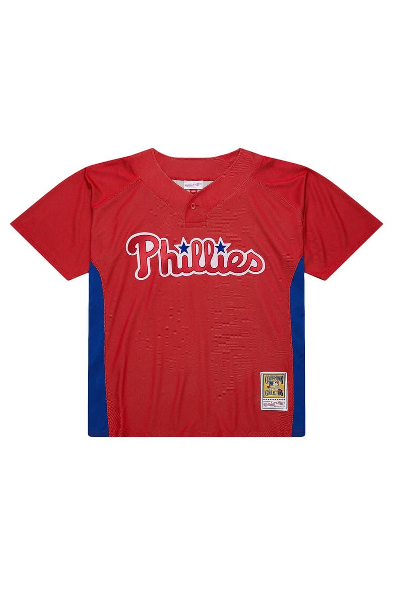 Men's Mitchell & Ness Roy Halladay Red Philadelphia Phillies Cooperstown Collection 2010 Batting Practice Jersey, Alternate, color, Red