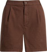 Brooklyn Industries Pleated Cotton & Hemp Shorts