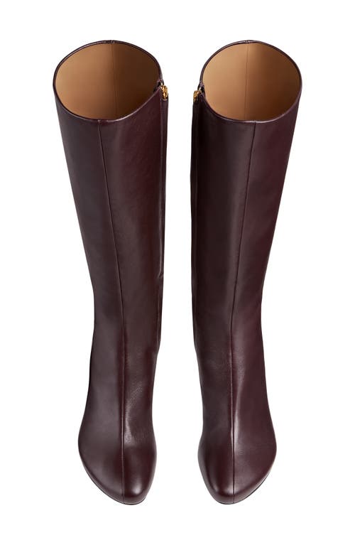 Bottega Veneta Rana Knee High Boot In Burgundy