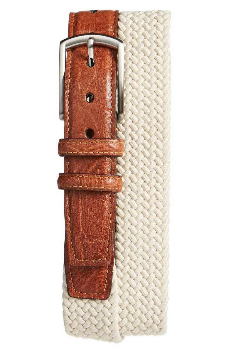 Torino Woven Cotton Belt, Main, color, Cream Beige