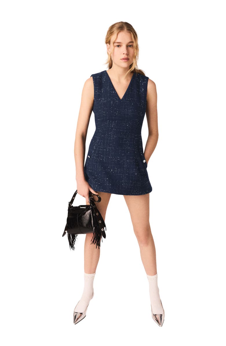 maje Playsuit dress, Alternate, color, Navy