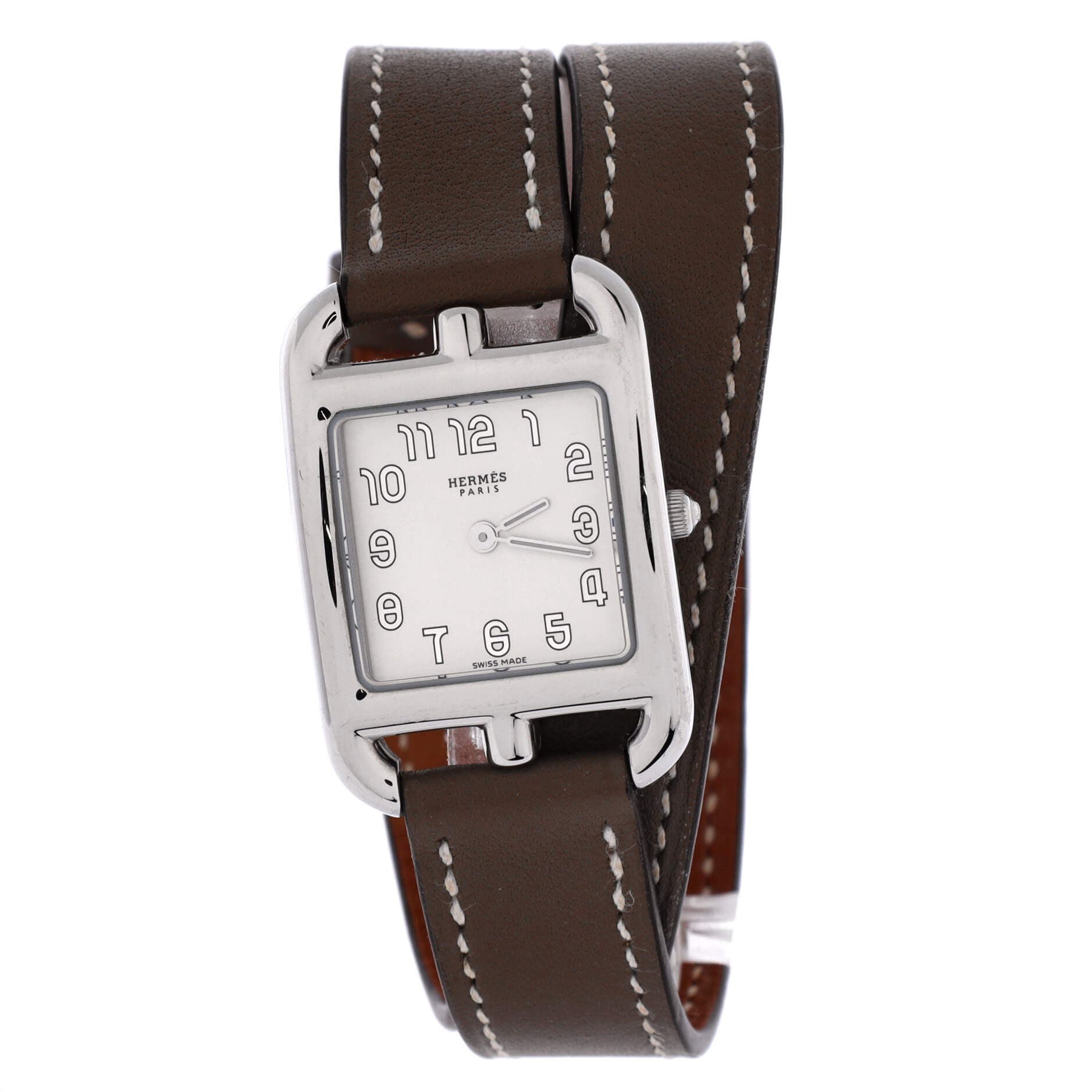 Cape Cod Double Tour Quartz Watch Stainless Steel and Leather 23, Main, color, Grey