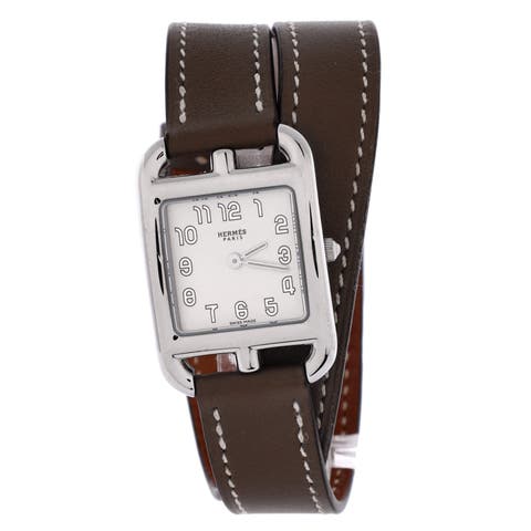 Cape Cod Double Tour Quartz Watch Stainless Steel and Leather 23