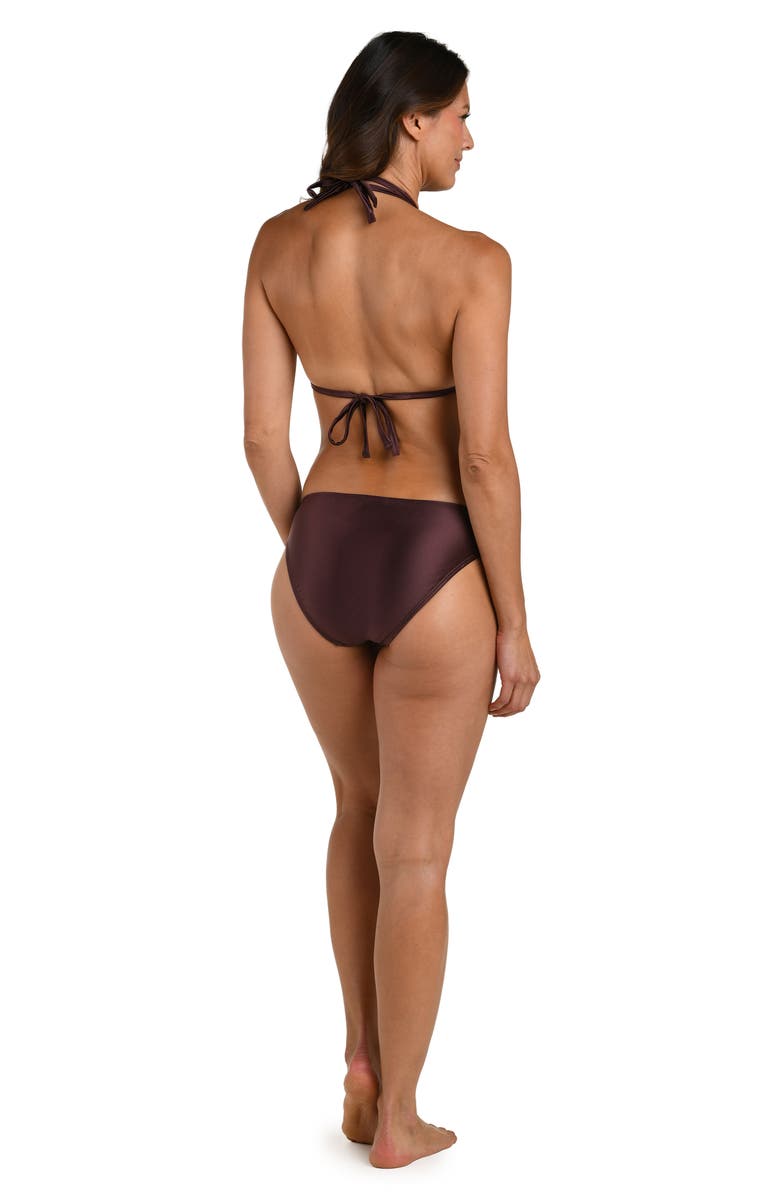 La Blanca Earth Hipster Bikini Bottoms, Alternate, color, Truffle