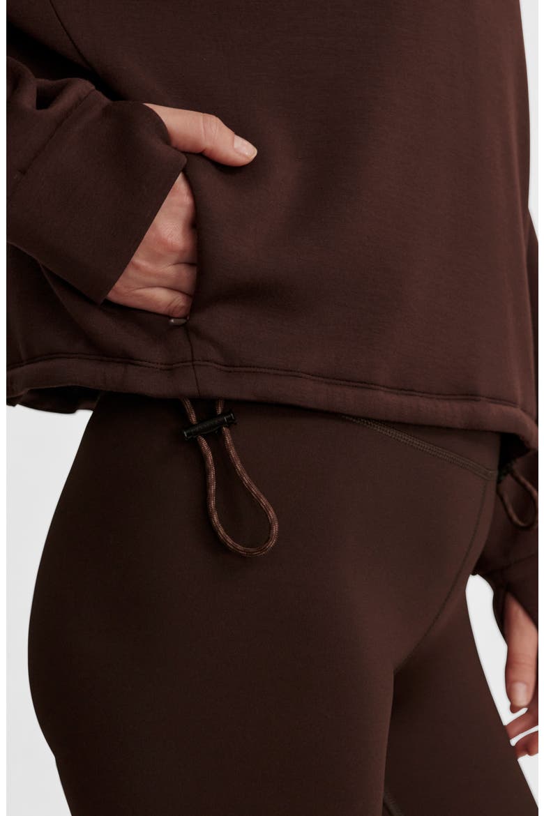 Sian Spacer Half Zip Pullover, Alternate, color, COFFEE BEAN