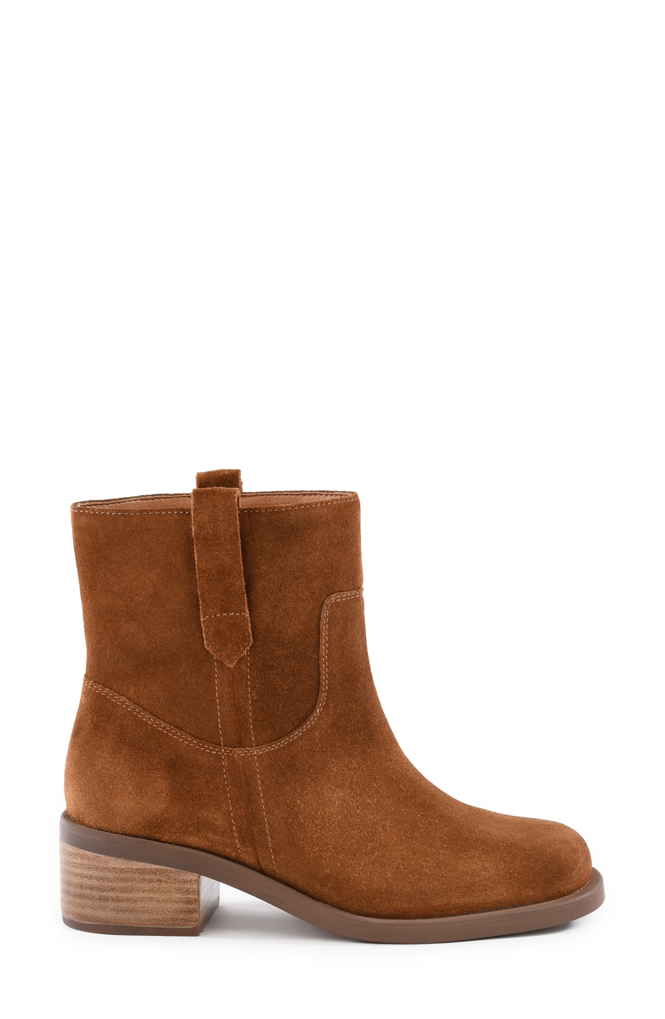 Curl Up Leather Boot, Alternate, color, BROWN