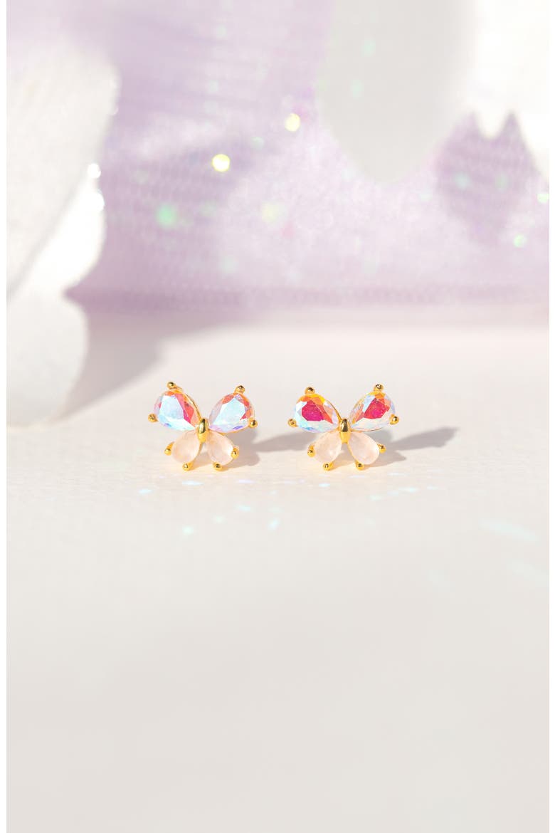 Kaleidoscope Butterfly Stud Earrings, Alternate, color, GOLD