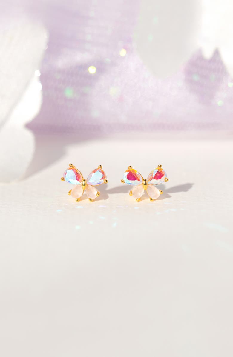 Girls Crew Kaleidoscope Butterfly Stud Earrings, Alternate, color, 