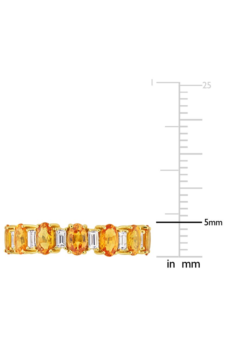 Julianna B. Sapphire & Diamond Anniversary Band 14k, Alternate, color, Yellow Sapphire/Yellow Gold