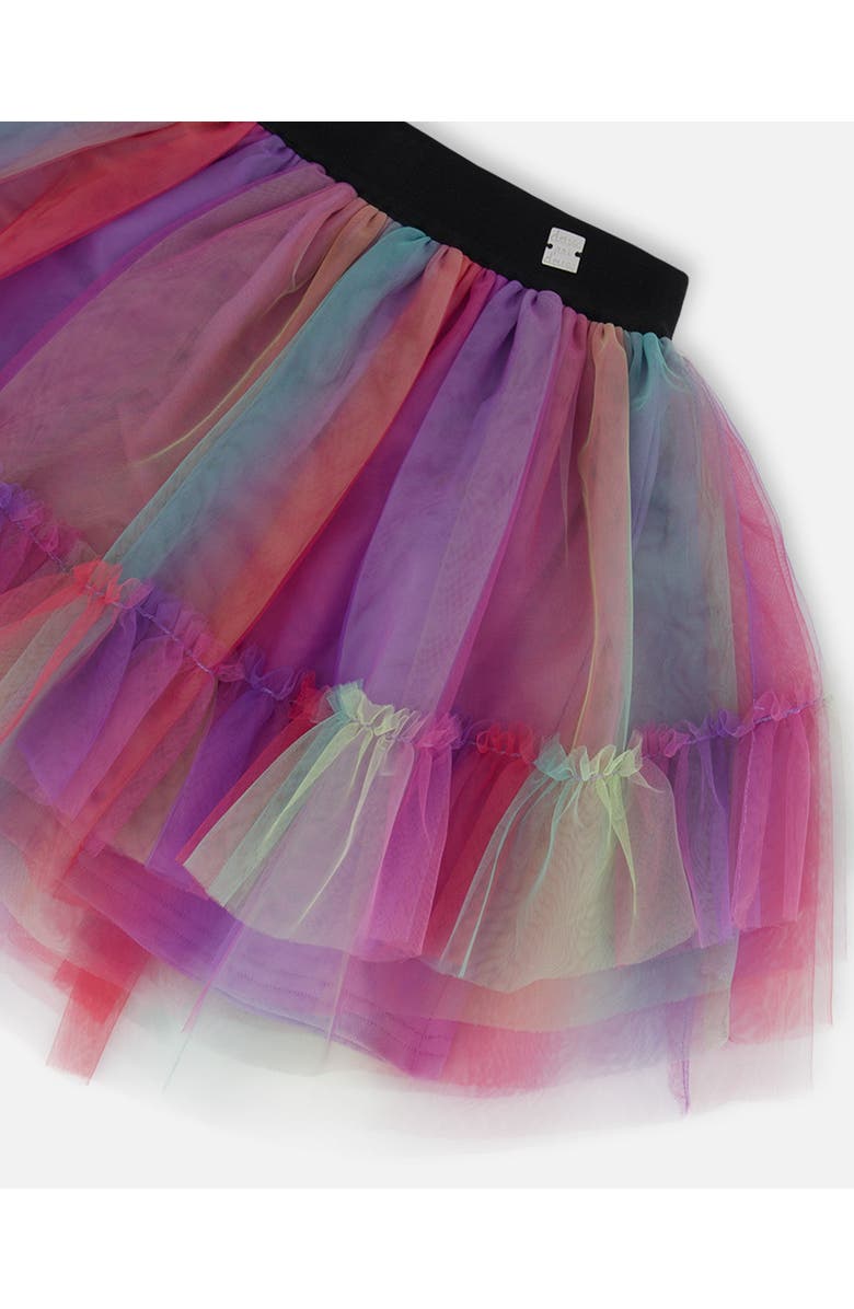 Deux par Deux Girl's Rainbow Tulle Skirt, Alternate, color,