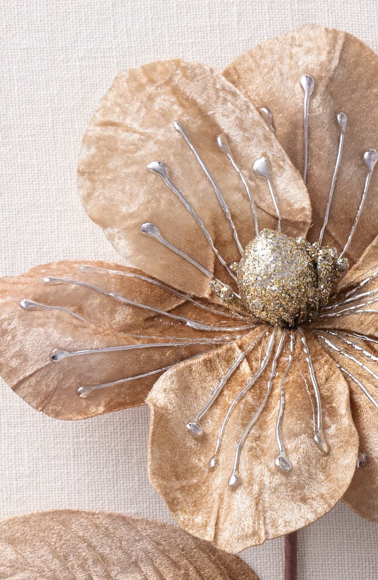 Balsam Hill Champagne Magnolia Tree Picks, Alternate, color, Champagne