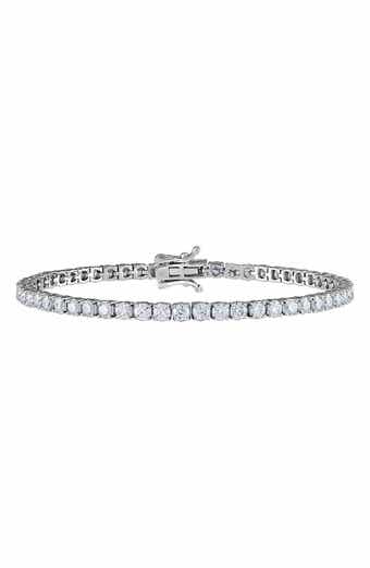 FZN Sterling Silver Created Moissanite Tennis Bracelet