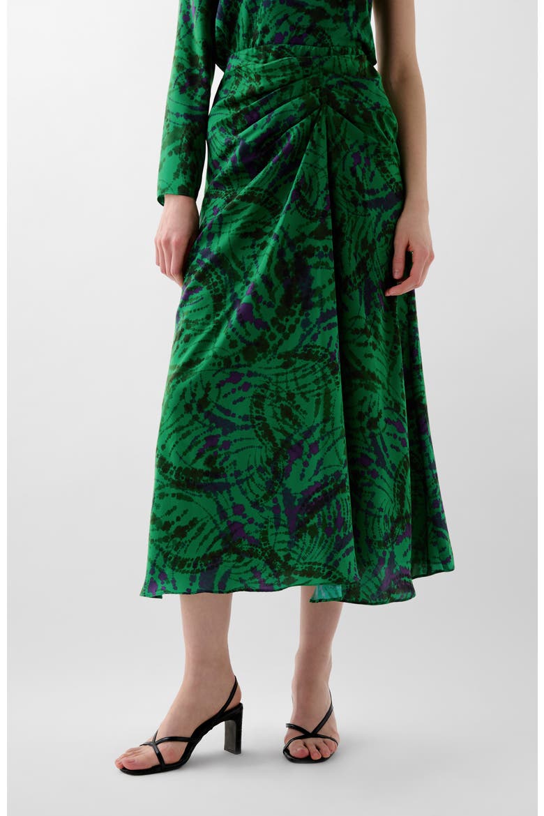 Fire Print Skirt, Main, color, Green