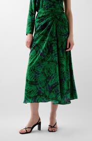 Scalpers Fire Print Skirt