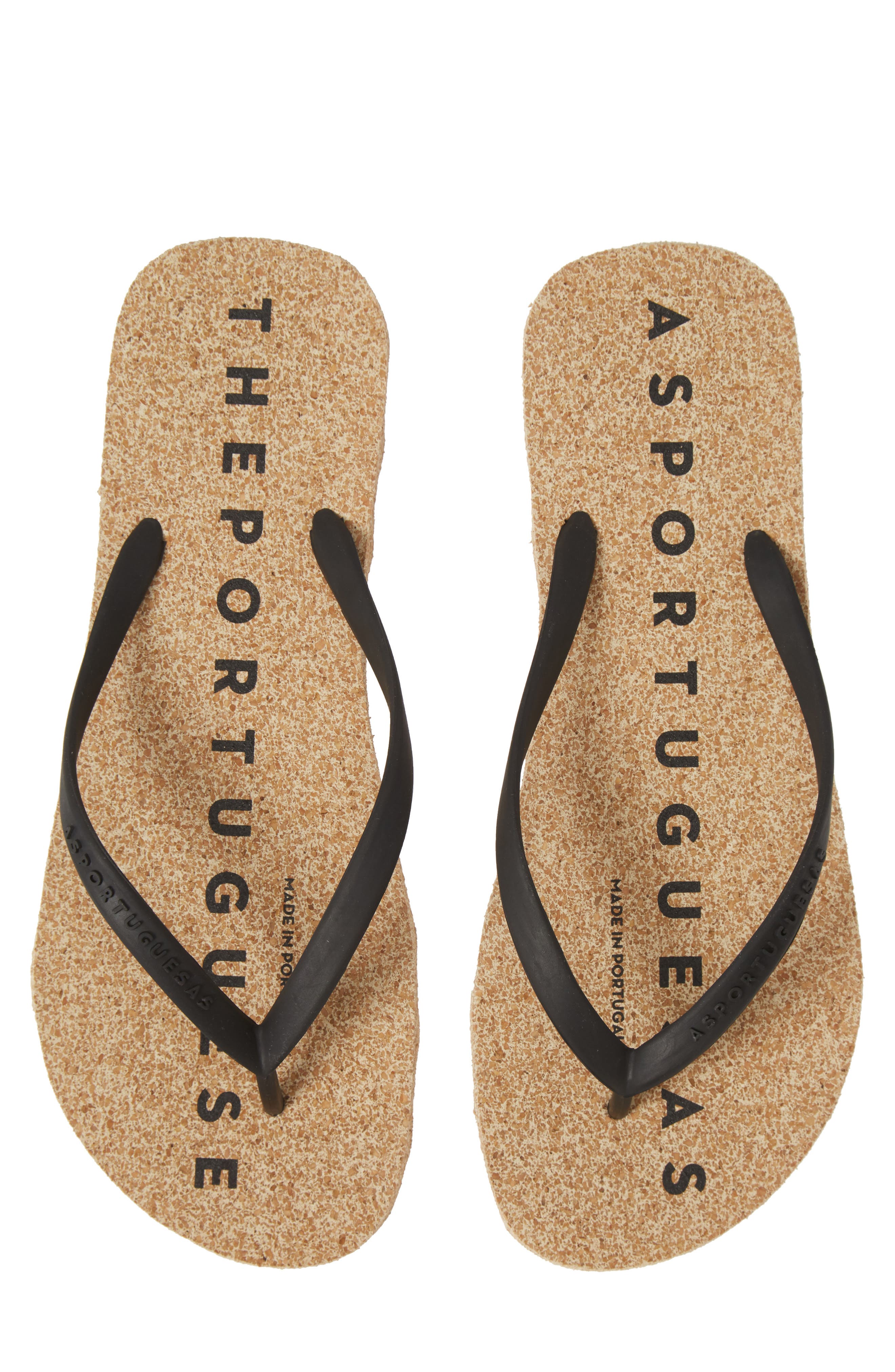 Fly London Base Flip Flop, Main, color, NATURAL/ BLACK CORK