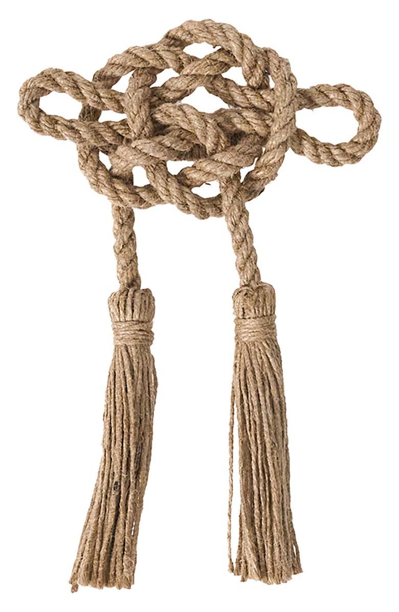 Juliska Mystic Knot Set of 4 Napkin Rings, Alternate, color, Taupe