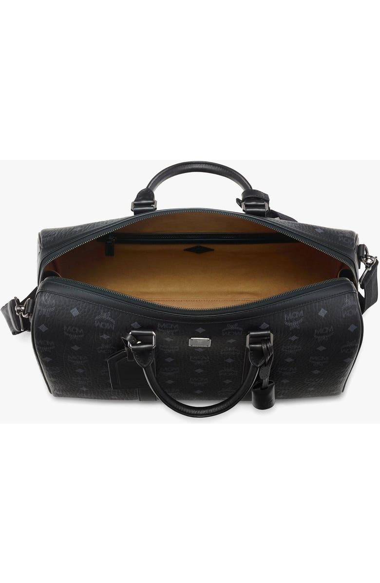 MCM Ottomar Weekender Bag in Visetos, Alternate, color, Black