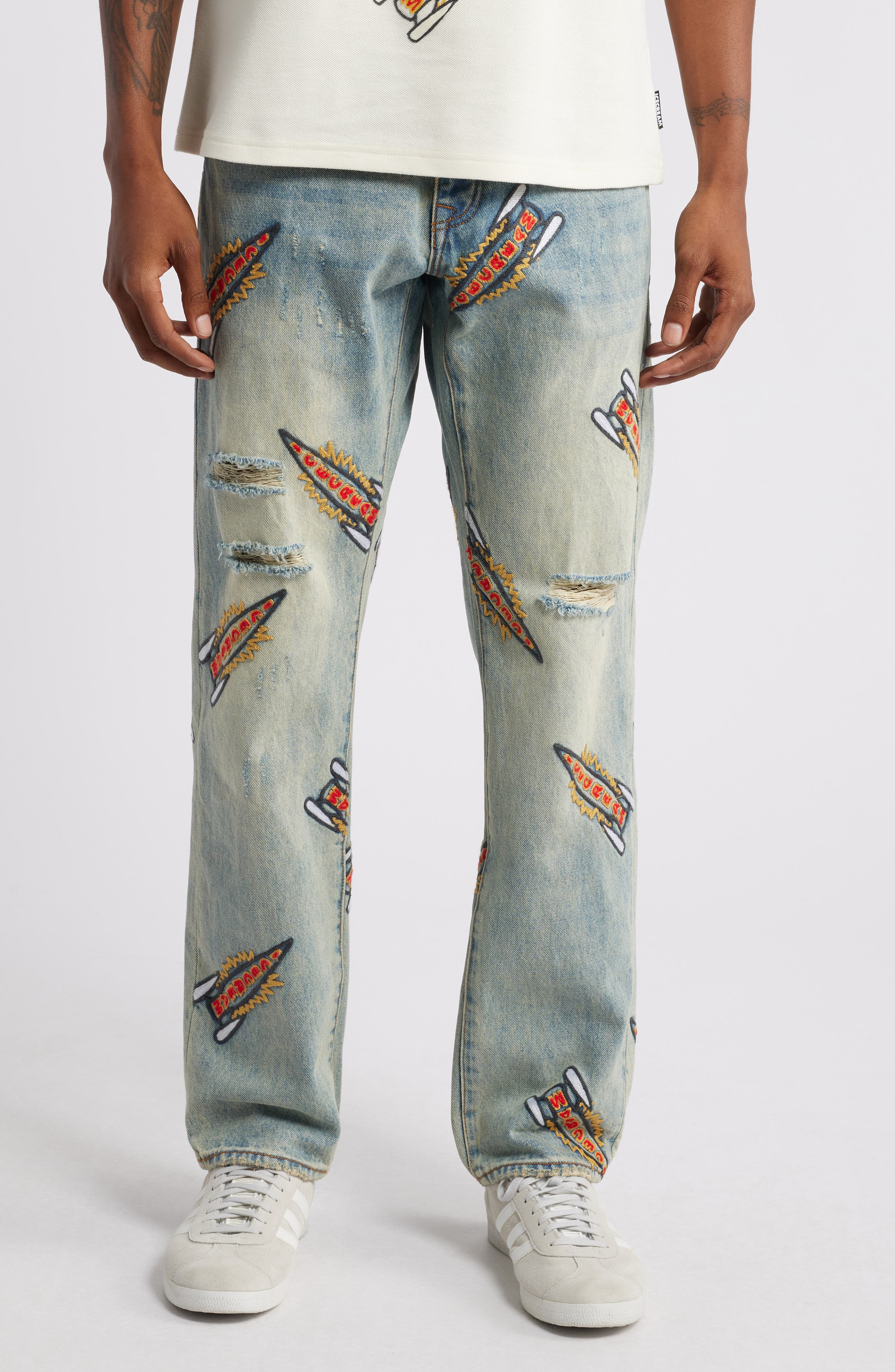 ICECREAM Blast Off Ripped Jeans